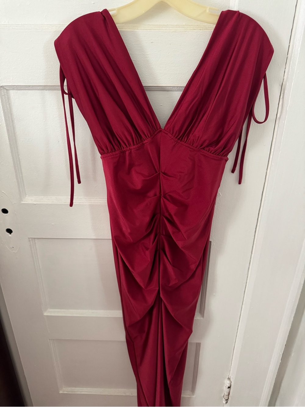 Fashion Nova Burgundy Midi Dress